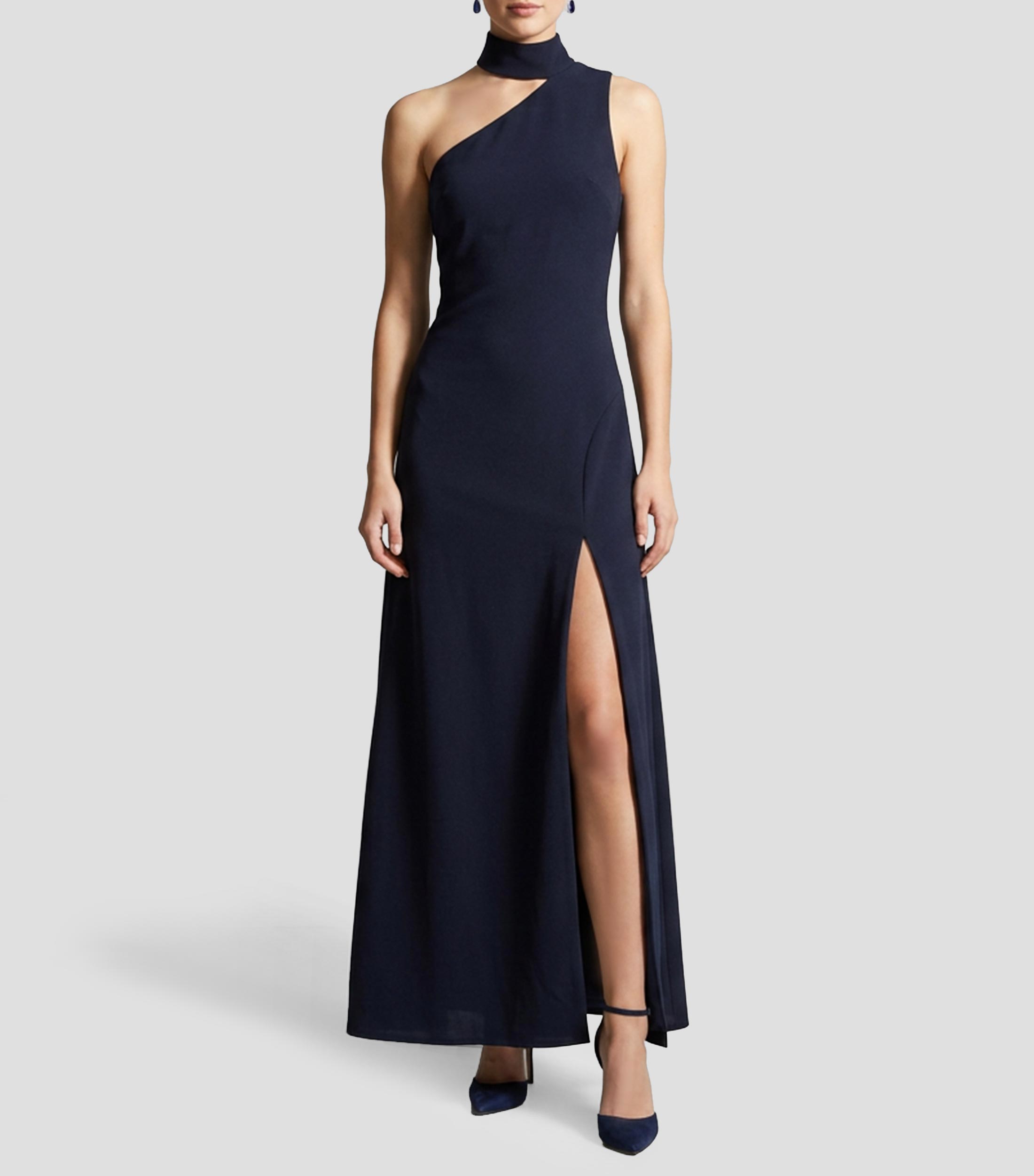 Vestido para fiesta largo liso Mujer